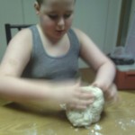 Kneading the dough!
